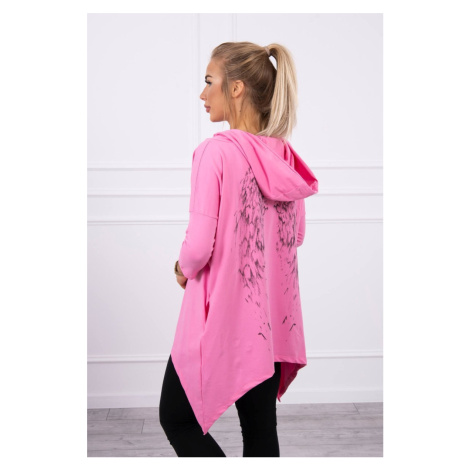 Sweatshirt with wing print light pink