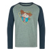 Boys' long sleeve boulder T-shirt Kilpi SONIER-JB DARK GREEN