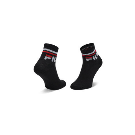 Fila Súprava 3 párov vysokých detských ponožiek Calza Quarter F8338 Čierna