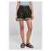 Women's High-Waisted Boyfriend Shorts - Black Washed