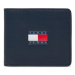 Tommy Jeans Veľká pánska peňaženka Tjm Heritage Leather Cc Wallet AM0AM12082 Tmavomodrá