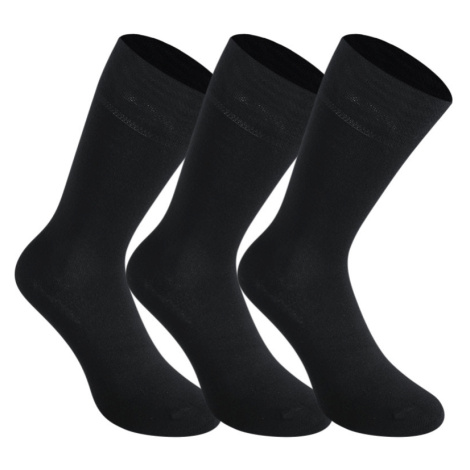 3PACK ponožky Styx vysoké bambusové čierne (3HB960) L