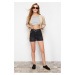 Trendyol Black Fold-Fold Denim Shorts & Bermuda