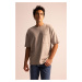 DEFACTO Oversize Fit Crew Neck Short Sleeve 100% Cotton Heavy Fabric T-Shirt