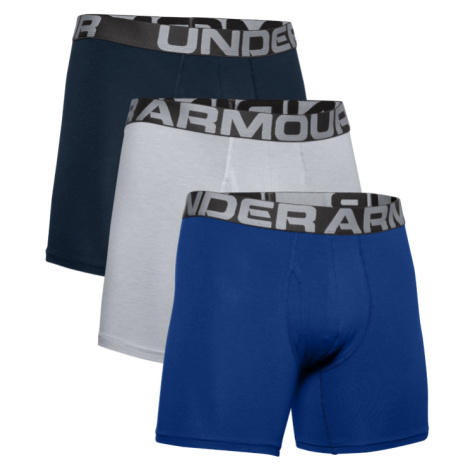 Under Armour Boxerky UA Charged Cotton 6in 3 Pack Blue  SS