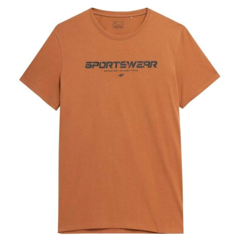 4F MEN´S T-SHIRT Pánske tričko, hnedá, veľkosť