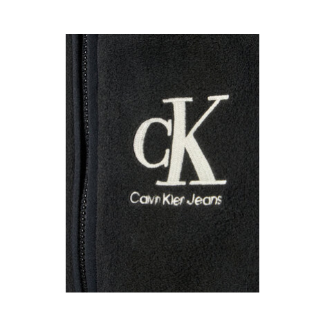 Calvin Klein Jeans Fleecová mikina IB0IB01443 Čierna Regular Fit