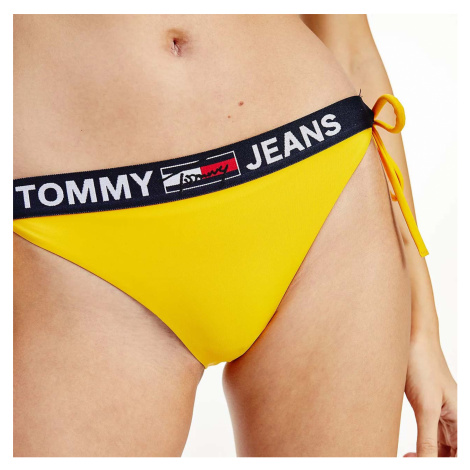 Žltý spodný diel plaviek Tommy Jeans Cheeky String Side Tie Tommy Hilfiger