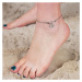 Linda's Jewelry Náramok na nohu Mušlička s kryštálmi chirurgická oceľ INR228