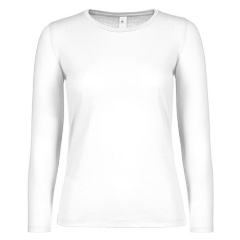 B&amp;C Dámske tričko s dlhým rukávom TW06T White B&C