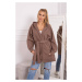 Insulated raincoat with mocca tie at waist
