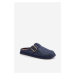 Comfortable men's slippers with Inblu buckle blue