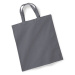 Westford Mill Nákupná taška s krátkymi ušami WM101S Graphite Grey
