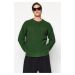 Trendyol Khaki Oversize Fit Wide Fit Crew Neck Basic Knitwear Sweater