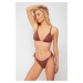 Trendyol Brazilian Bikini Bottom with Brown Accessories