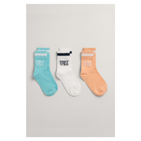 PONOŽKY GANT SOCKS 3-PACK APRICOT CREAM