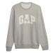 GAP CREWNECK LOGO Pánska mikina, sivá, veľkosť