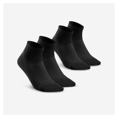 Polovysoké ponožky Hike 100 súprava 2 párov čierne QUECHUA