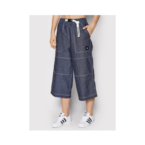 Converse Culottes nohavice Chambray 10023201-A02 Tmavomodrá Relaxed Fit