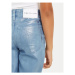 Calvin Klein Jeans Bavlnené nohavice IG0IG02383 Modrá Wide Leg