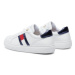 Tommy Hilfiger Sneakersy Flag Low Cut Lace-Up Sneaker T3A9-33538-1351 S Biela