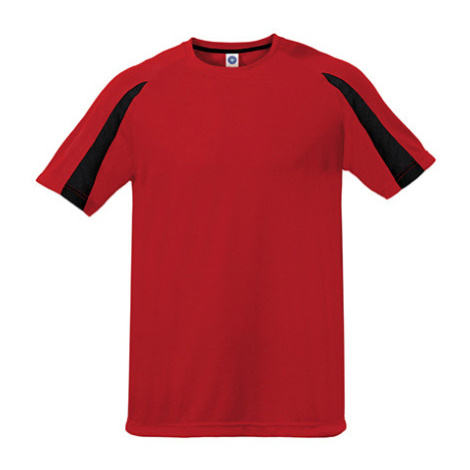 Starworld Unisex kontrastné športové tričko SW309 Fiesta Red