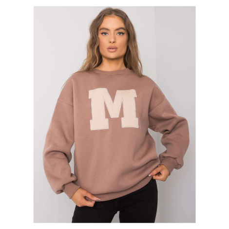 Dark beige hoodless sweatshirt