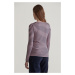 TRIČKO GANT SLIM STRIPED 1X1 RIBBED LS T-SHIRT DUSTY PINK