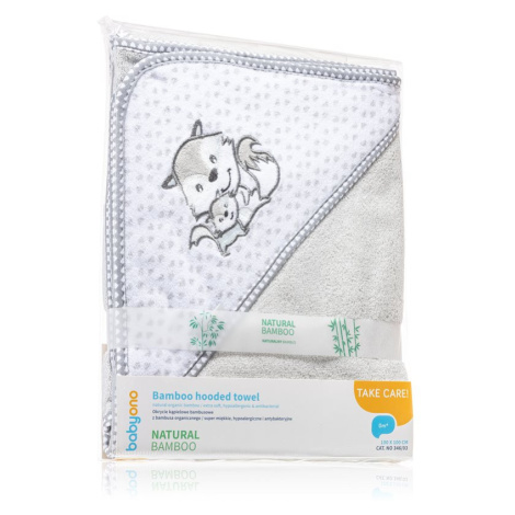 BabyOno Towel Bamboo osuška s kapucňou z bambusu Grey