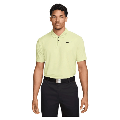 Nike Dri-Fit Tour Heather Mens Light Lemon Twist/Black Polo košeľa