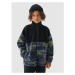 Chlapčenská flisová mikina so zipsom 4F JUNIOR FLEECE-JWAW24TFLEM246-20S-DEEP BLACK