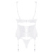 Biely korzet s tangami Amor Blanco corset Obsessive