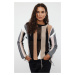 Trendyol Black Soft Texture Color Block Openwork/Perforated Knitwear Sweater