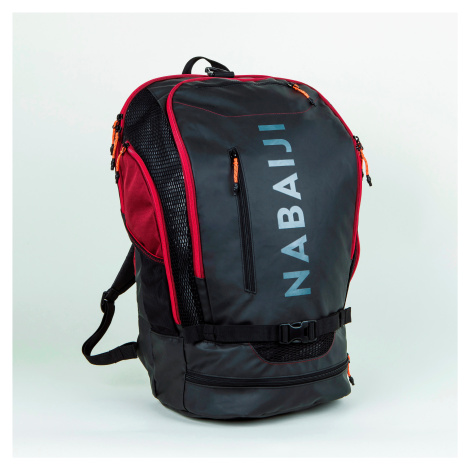 Plavecký batoh 900 40 litrov čierno-červený NABAIJI