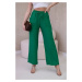 Viscose wide green trousers