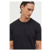 Bavlnené tričko HUGO čierna farba,jednofarebné,50480434