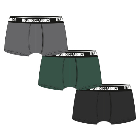 Boxer Shorts 3-Pack Grey+Dark Green+Black Urban Classics