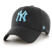 Bavlnená šiltovka 47 brand MLB New York Yankees čierna farba, s nášivkou