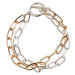 Two-tone layered bracelet - gold and silver colors