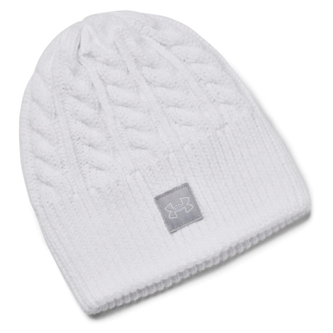 Čiapka Under Armour Halftime Cable Knit Beanie White