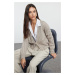 Trendyol Beige Crop Tie Detail Knitwear Cardigan