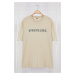 Trendyol Stone Men's Oversize/Wide Cut More Sustainable Text Print 100% Organic Cotton T-shirt