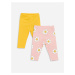 LC Waikiki Lcwk Elastic Waist Basic Baby Girl Leggings 2-Piece