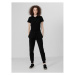 4F WOMEN'S T-SHIRT Dámske tričko s golierom, čierna, veľkosť
