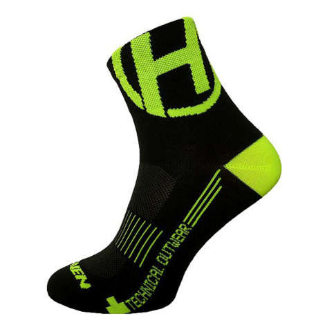 HAVEN Cyklistické ponožky klasické - LITE SILVER NEO - žltá/čierna