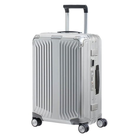 Samsonite Kabinový hliníkový cestovní kufr Lite-Box Alu S 40 l - stříbrná