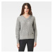 G-STAR Sveter - Villarn loose v knit wmn l\s šedý