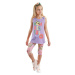 Denokids Cat Floral Sleeveless Girls Summer Tunic T-shirt Tights Set