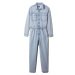 GAP LS DENIM BELTED JUMPSUIT Dámsky overal, svetlomodrá, veľkosť