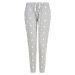 SF (Skinnifit) Dámske pyžamové nohavice so vzorom - Šedý melír / biela